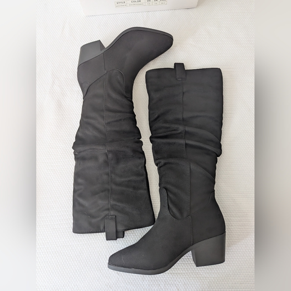 Montana Black Knee High Boot - Qupid - Size 5.5